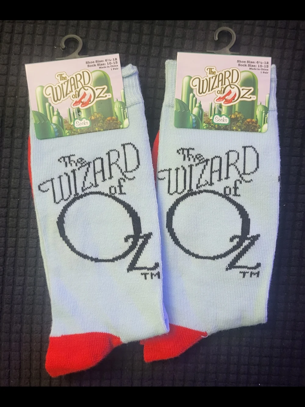 2 Pairs of The Wizard of Oz Ruby Slippers Socks